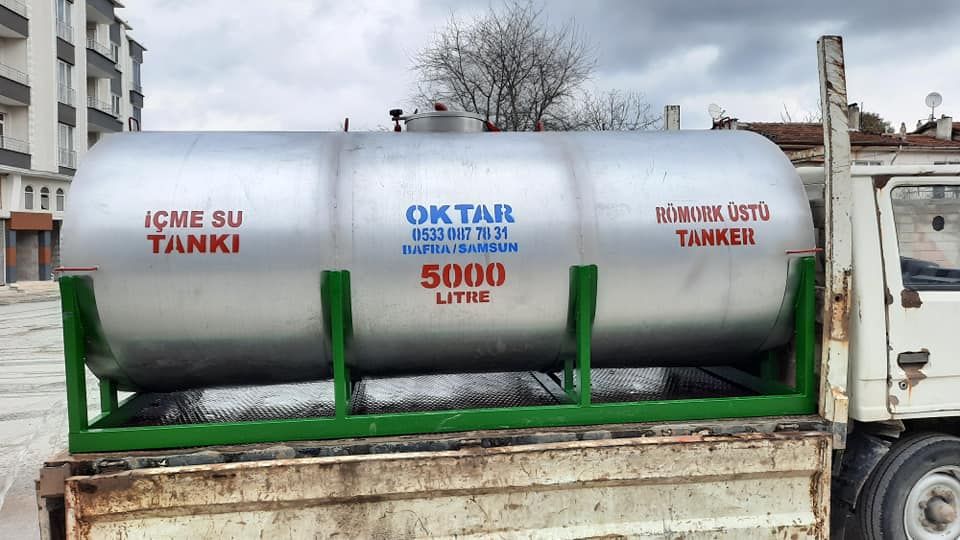 Traktr Rmorklar OKTAR Rmork st Tanker Satlk Rmork st Su Tank Galvaniz Paslanmaz 5 Ton