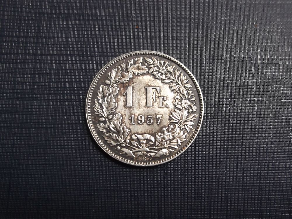 Paralar Satlk svire 1957 tarihli gm 1 frank paras