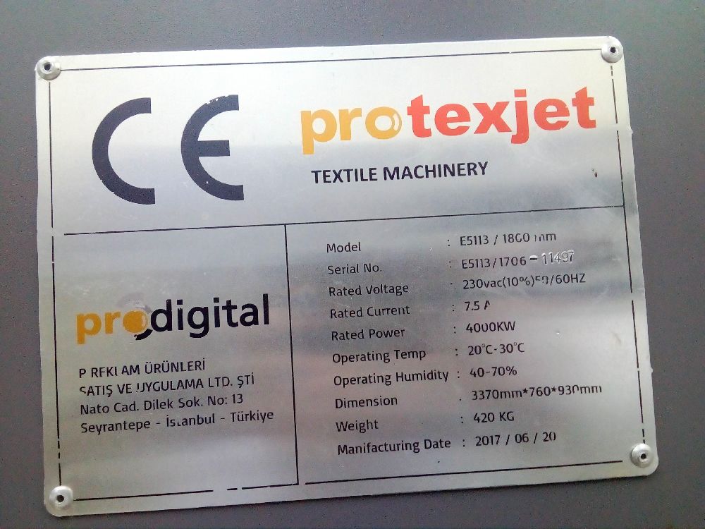 Yazici / Tarayc Prodigital/protexjet 200 cm 2kafa Satlk Prodgtal Sblime Printer-Yazc