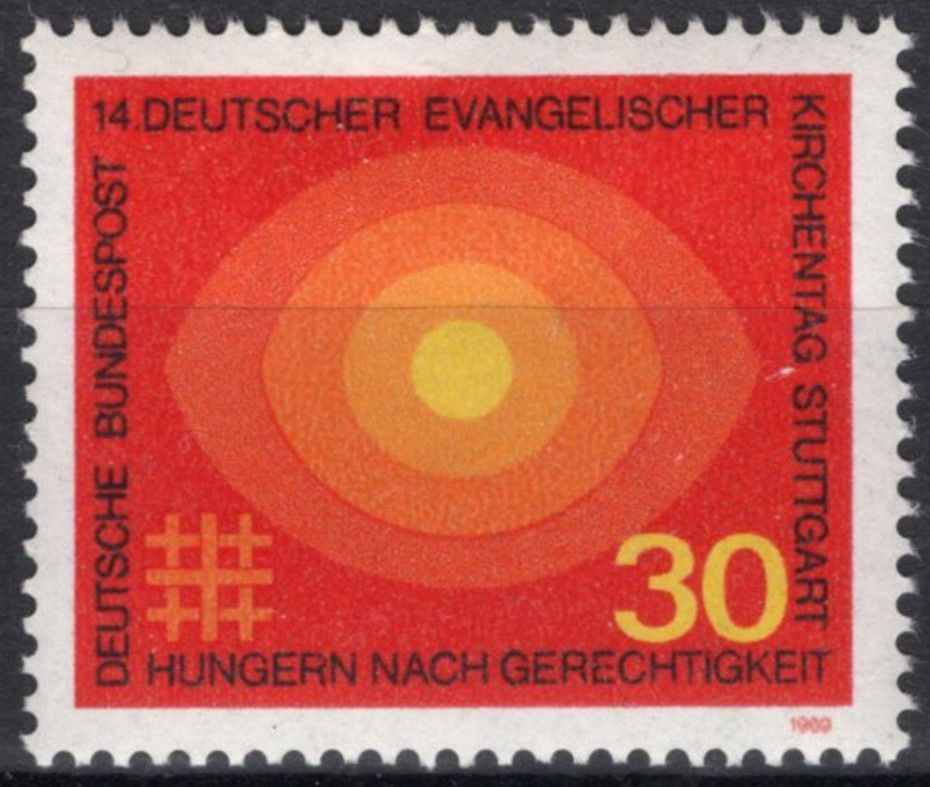 Pullar Satlk Almanya (Bat) 1969 Damgasz 14. Alman Evangelist
