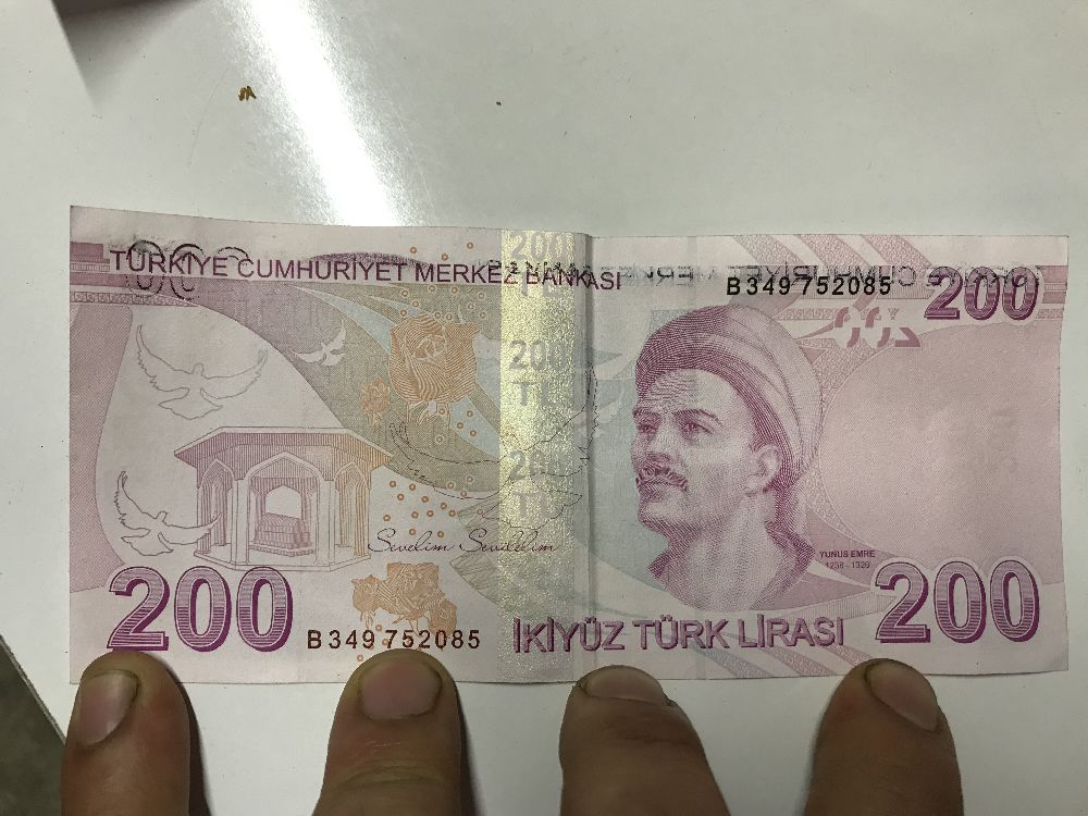 Paralar Trkiye Satlk Hatal 200 Tl para iki adet