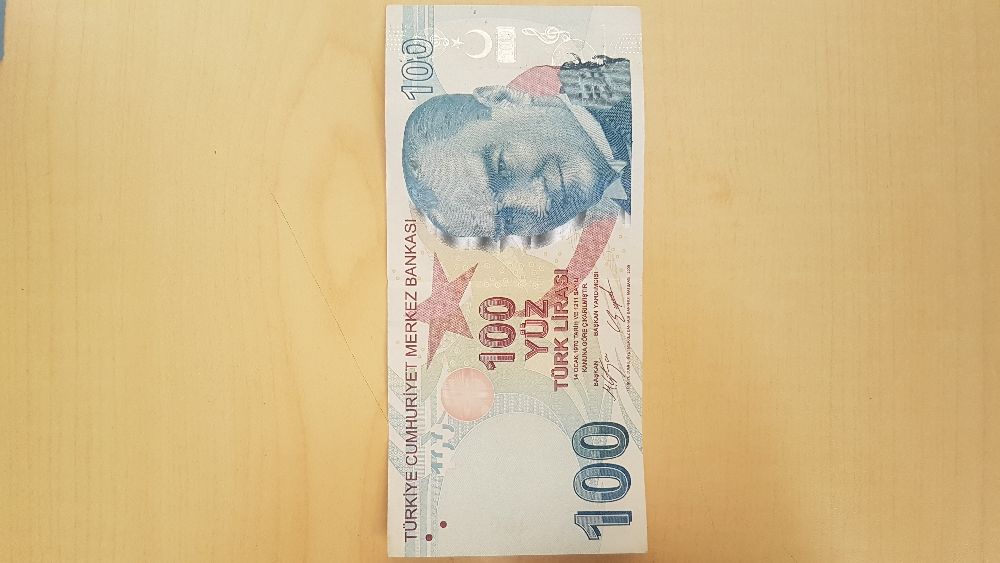 Paralar Trkiye Satlk Hatal Basm 100 Tl