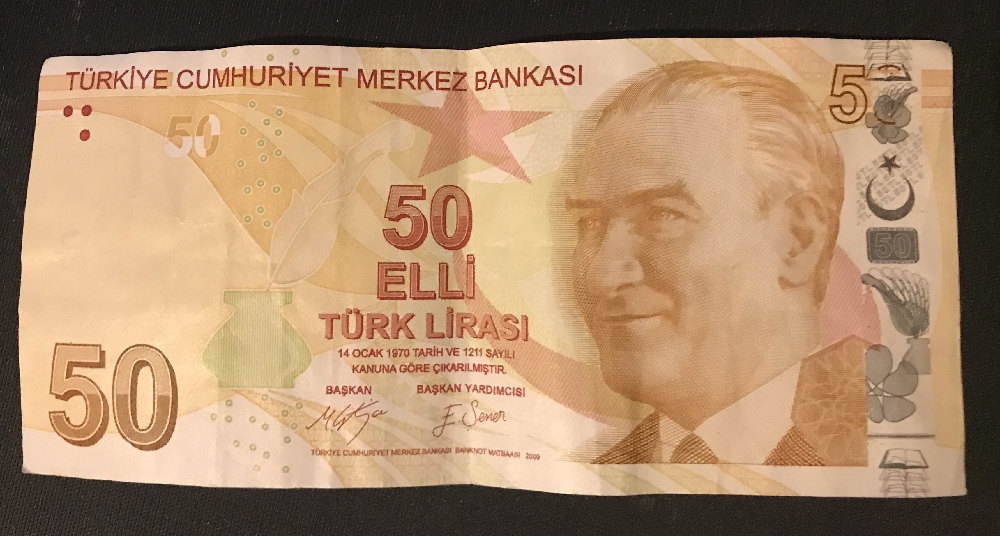 Paralar Trkiye 50tl Satlk Hatal basm 50 tl