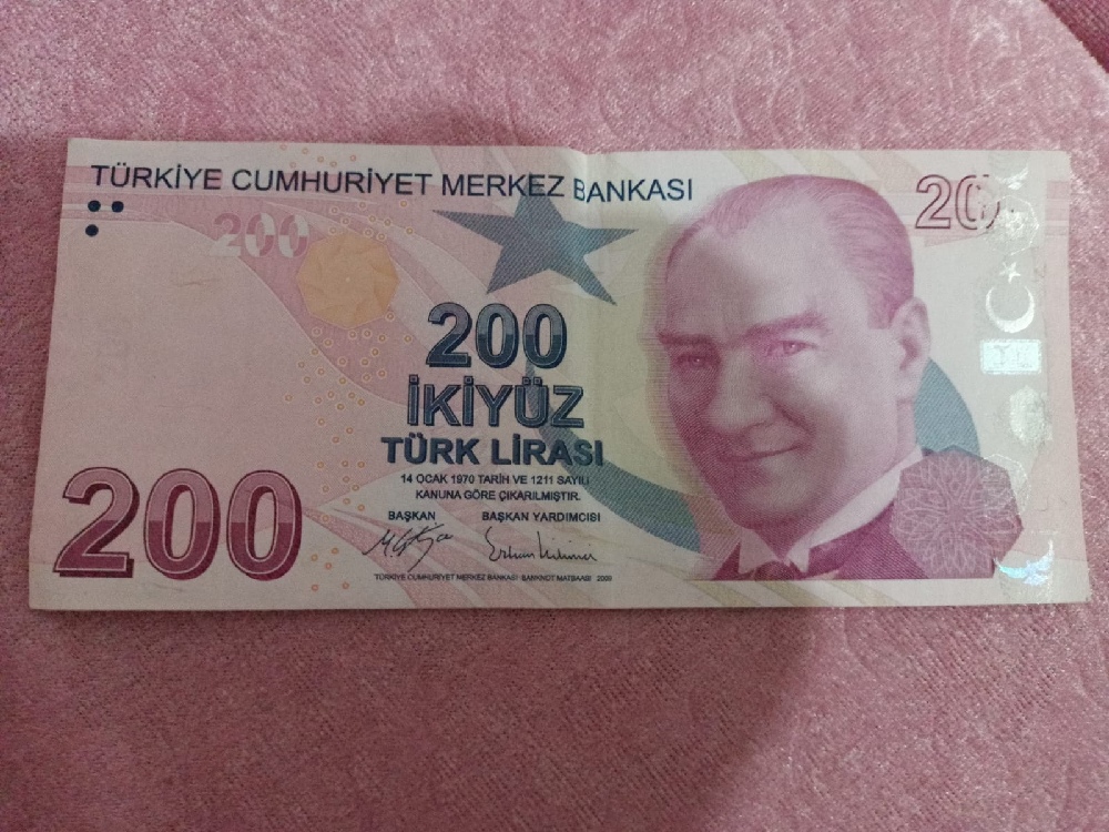 Paralar Trkiye Hatal basm para Satlk Hatal basm 200 tl