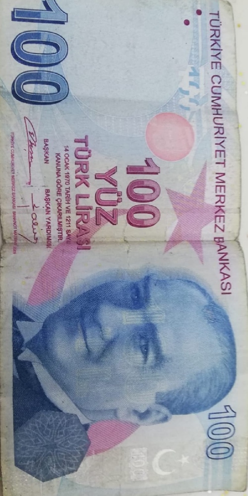 Paralar Trkiye Satlk Hatalli basim 100 tl