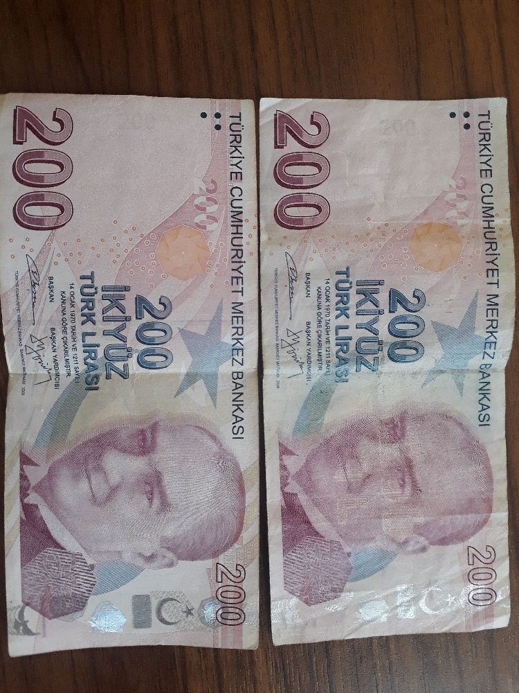 Paralar Turkiye Satlk Hatal Basm 200 Tl