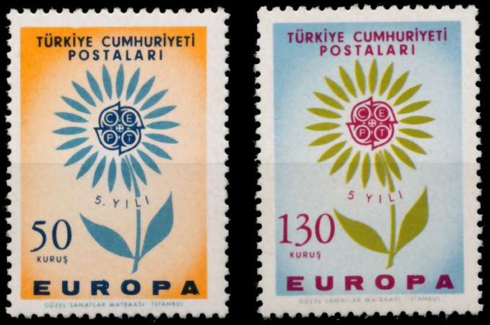 Pullar Satlk 1964  Damgasz Avrupa Cept Serisi