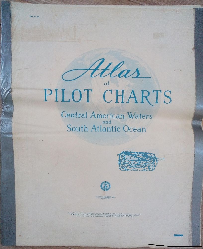 Eski Belgeler Satlk Gney Atlantik ve Amerika Atlas Pilot.
