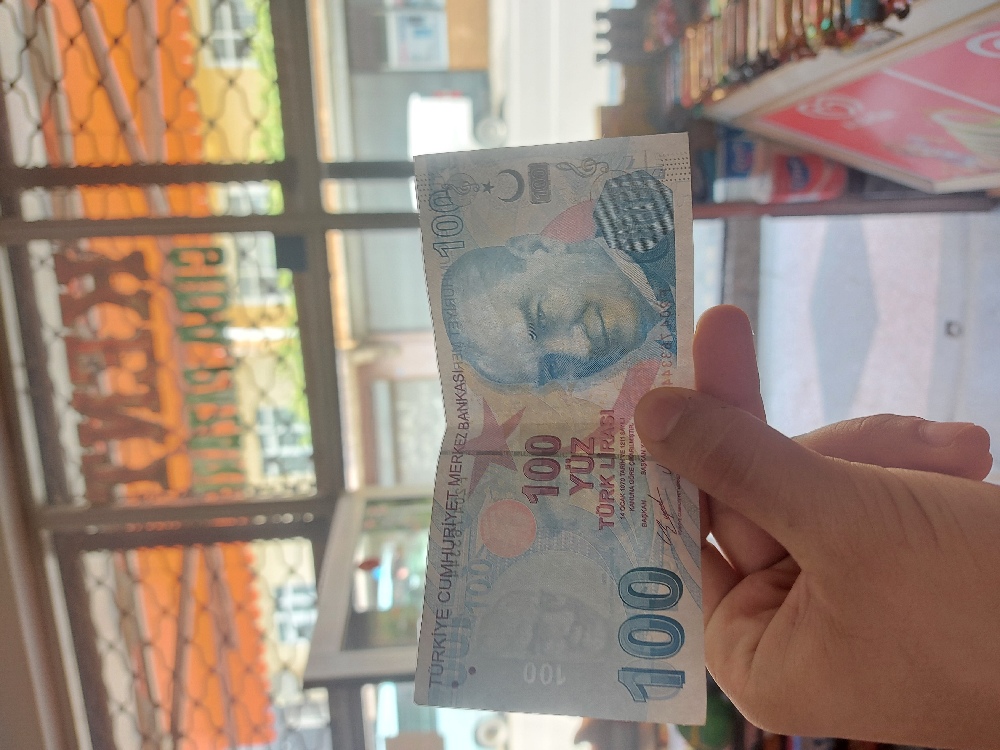 Paralar Trkiye Satlk Hatal basm 100tl