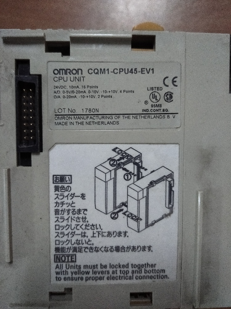 Trafolar PLC Satlk Omron-Cqm1-Cpu45-Ev1-Cpu Unit