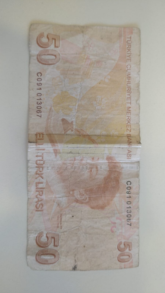 Paralar Trkiye 50 TL Satlk 50₺ hatal basm orjinal koleksiyonluk