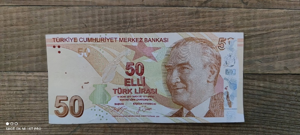 Paralar Trkiye Satlk Hatal Basm 50 Tl