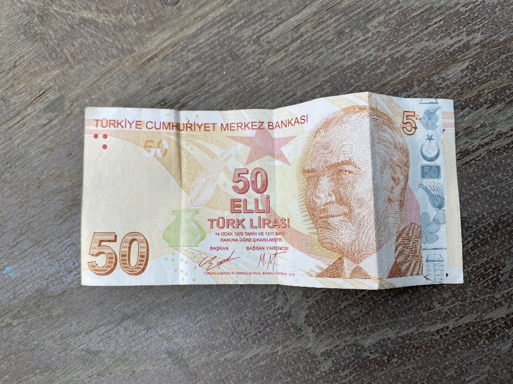 Paralar Trkiye Satlk Hatal basm 50 tl