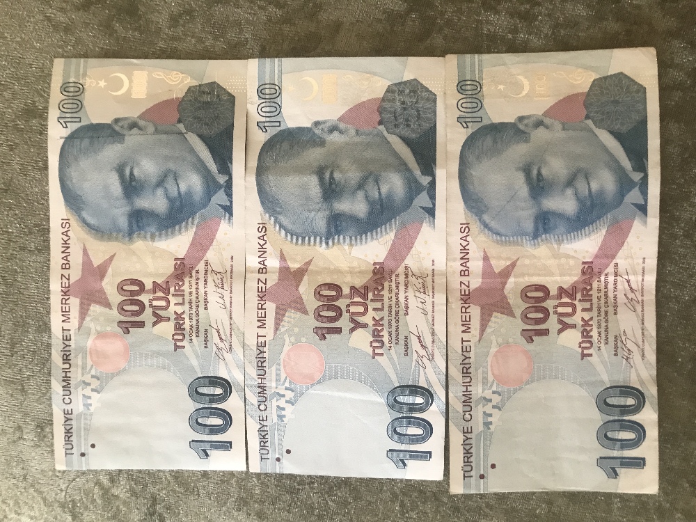 Paralar Trkiye Hatal para Satlk Hatal basm 100 tl