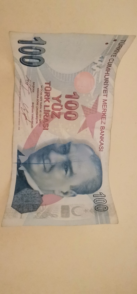 Paralar Trkiye Satlk Basm hatal 100 tl