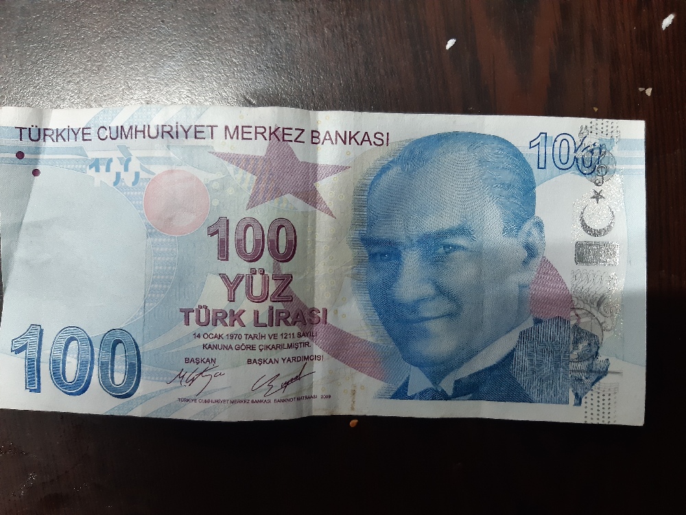Paralar Trkiye Satlk Hatal basm 100 tl