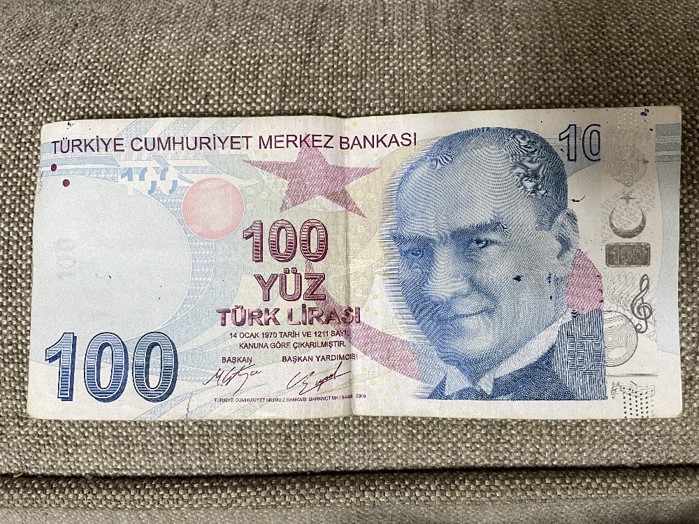 Paralar Trkiye Basm hatal para Satlk Basm hatal 100 lira 10 lira yazyo