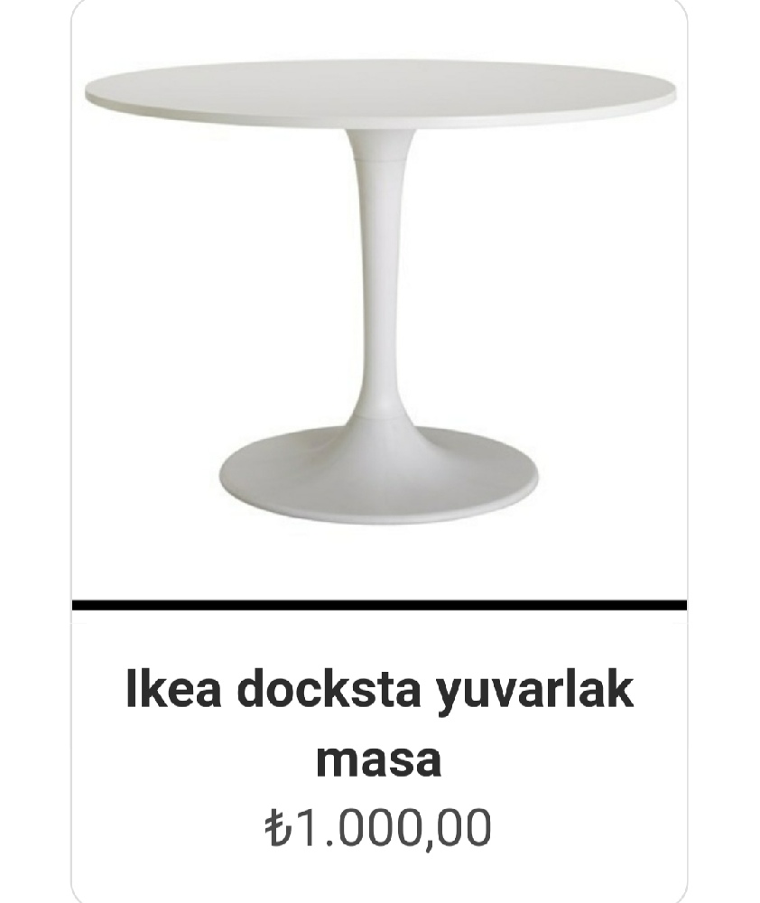 Mutfak Mobilyalar Yuvarlak masa Satlk Ikea masa kullanilmamis