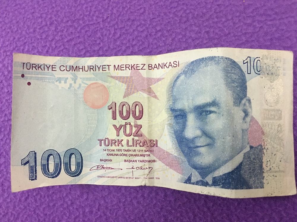 Paralar Trkiye Satlk Hatal basm 100 Tl