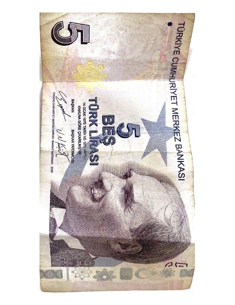 Paralar Trkiye Hatal 5 lira Satlk Hatal be turk liras