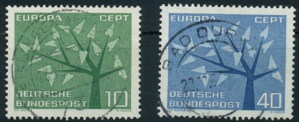 Pullar Satlk Almanya (Bat) 1962 Damgal Avrupa Cept Serisi