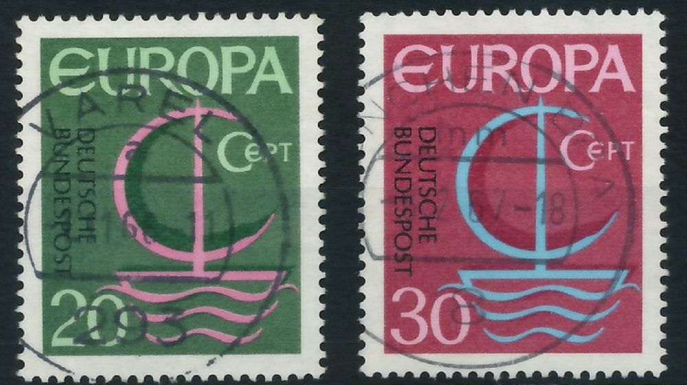 Pullar Satlk Almanya (Bat) 1966 Damgal Avrupa Cept Serisi