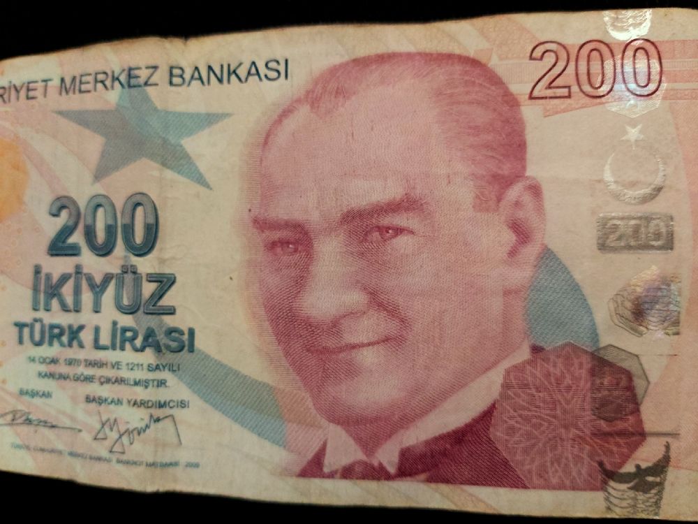 Paralar Trkiiye Satlk Hatal basm 200 lira
