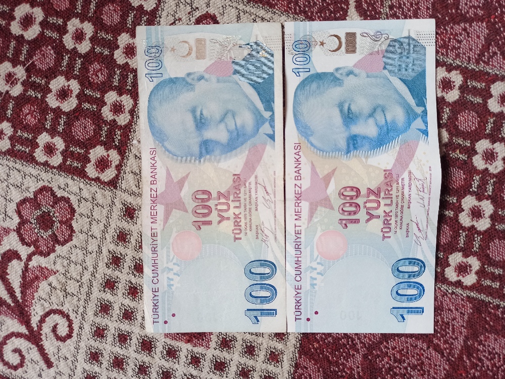Paralar Trkiye Yanl baslm para Satlk Basm hatal 100 tl