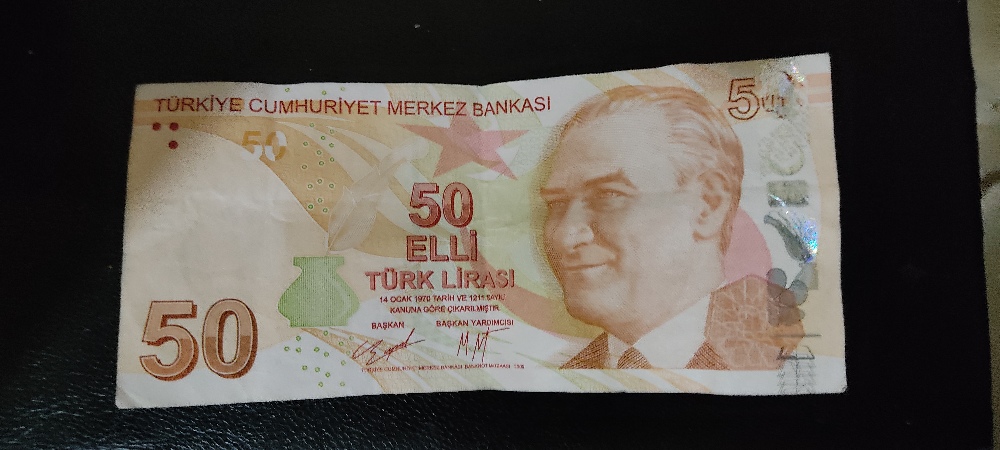 Paralar Trkiye 50 TL Satlk Hatal 50 Trk liras