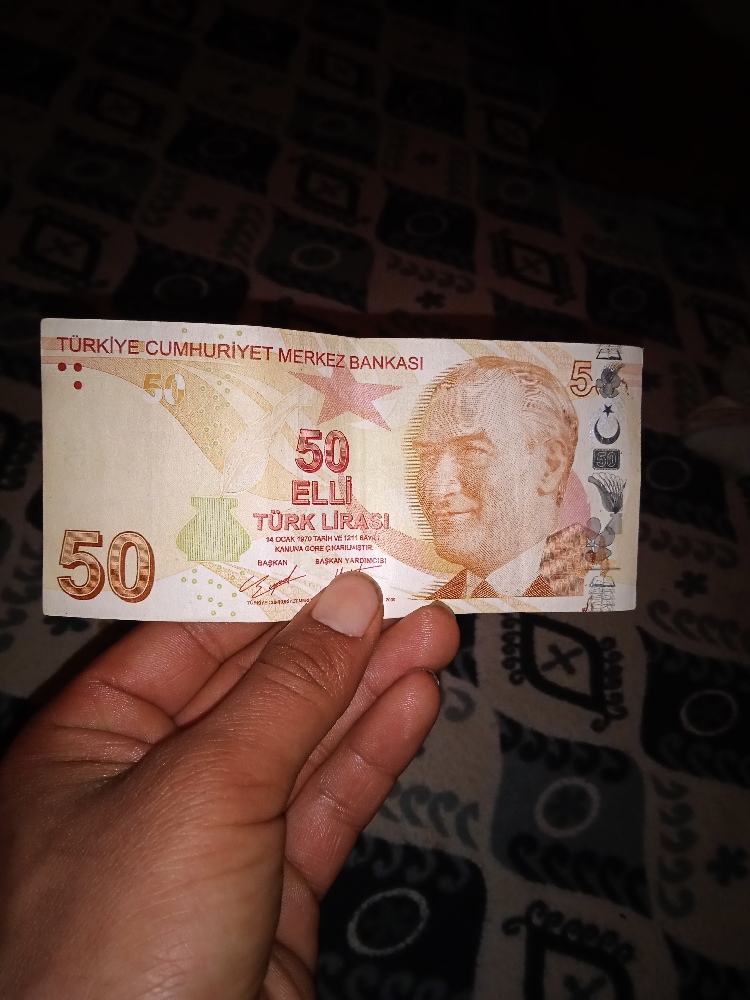 Paralar Trkiye Satlk Basm hatas 50 tl