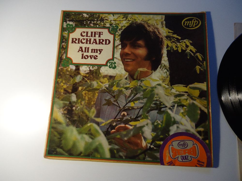 Pop Mzik (Yabanc) Plak Satlk Cliff Richard  - All My Love Albm Lp Temiz