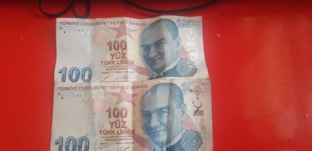 Paralar Satlk Hatal Basm 100 Lira