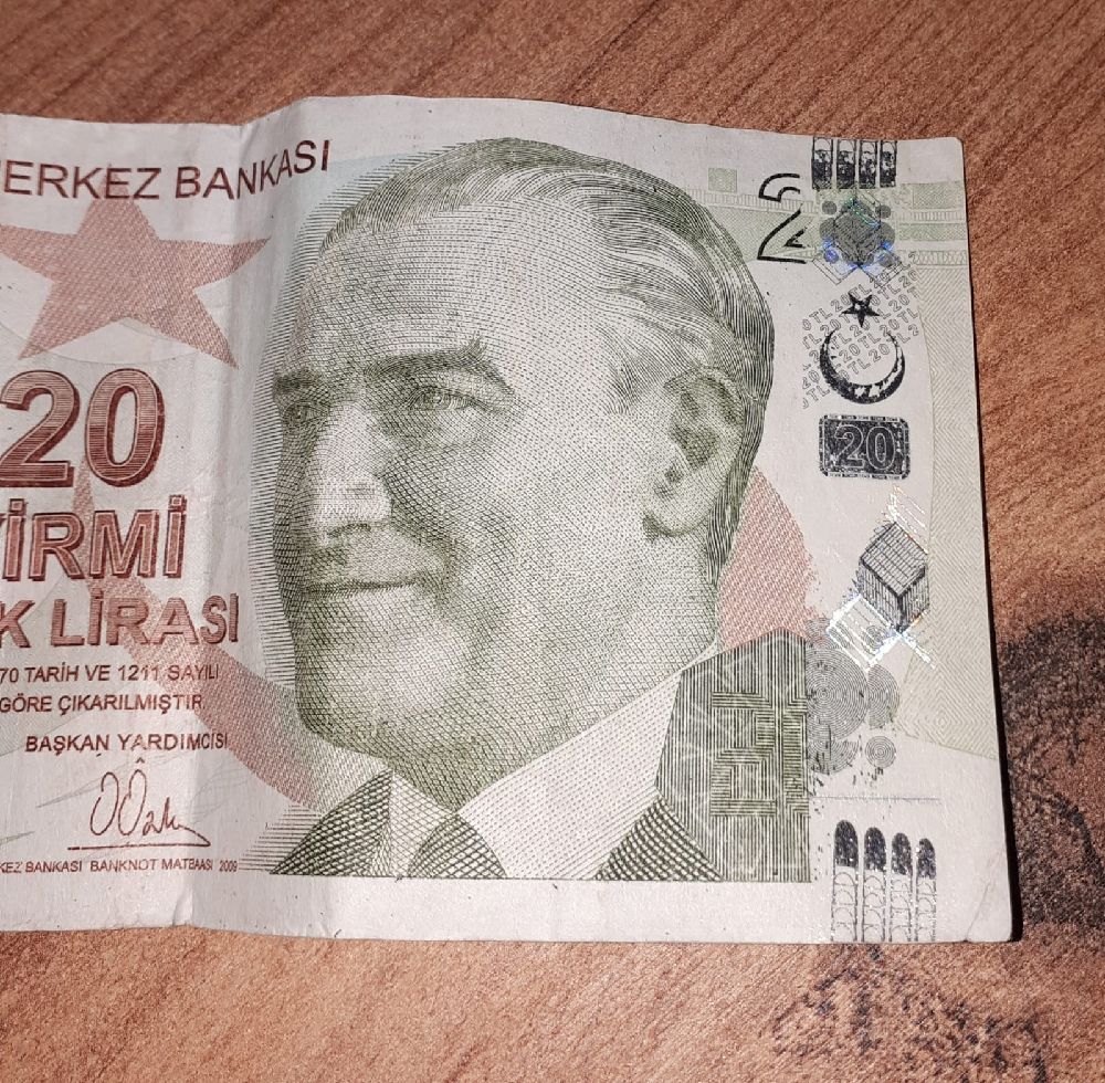 Paralar Trkiye Kat Para Satlk Hatal Basm 20 Lira.