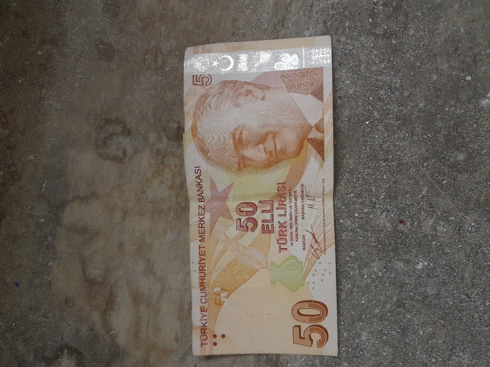Paralar Trkiye Hatali para Satlk Hatali basim orjinal 50 lira