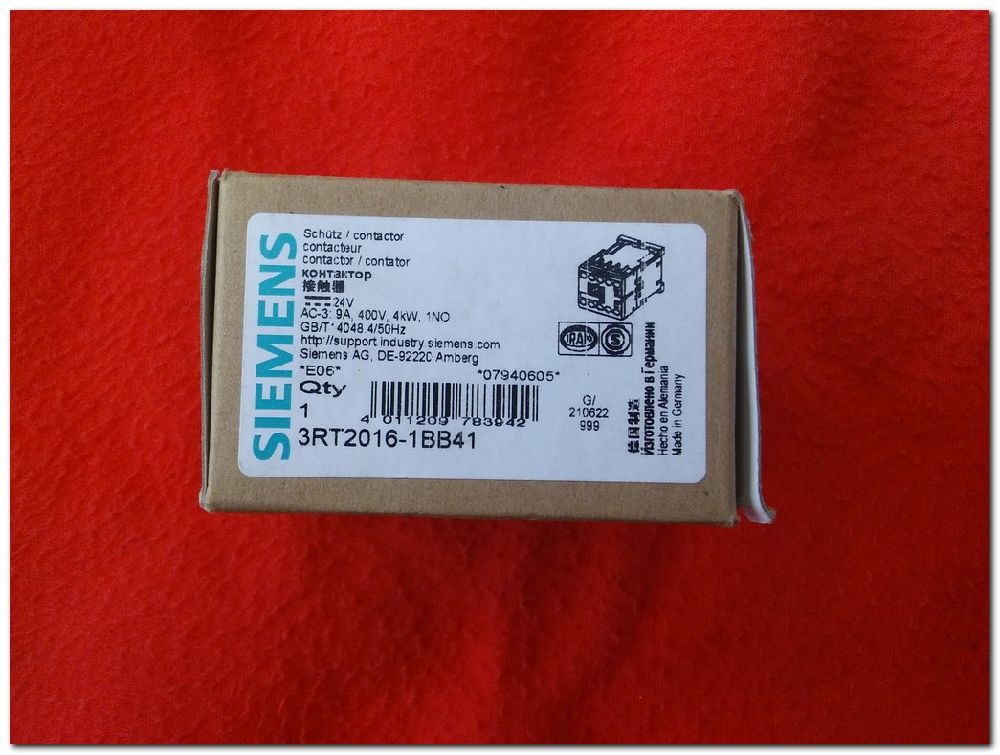 Dier Elektrik Malzemeleri Satlk Siemens 3Rt2016-1Bb41 4 Kw Sfr Kutulu Kontaktr