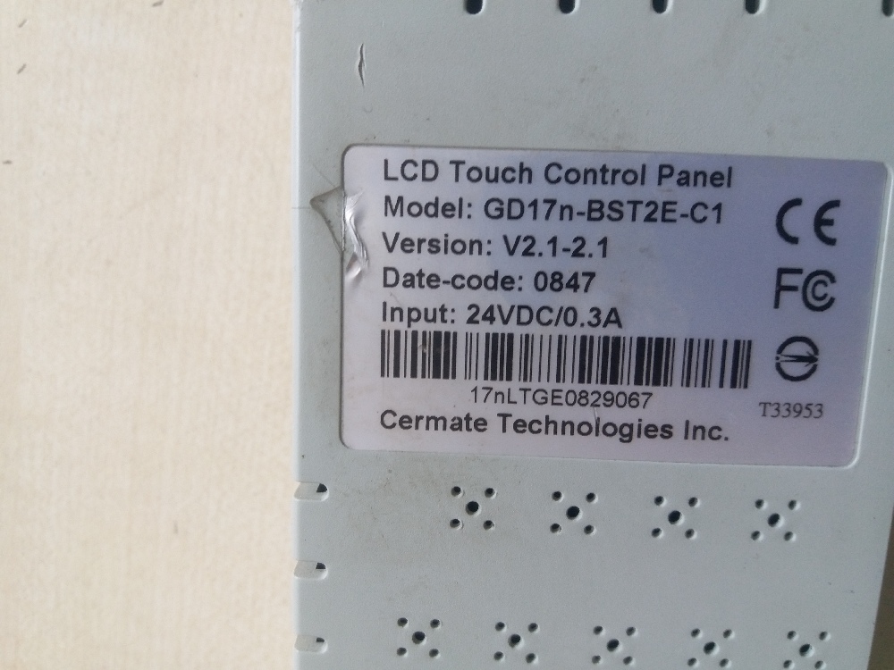 Dier Elektrik Malzemeleri Ekran Satlk Lcd Touch Control Panel Gd17n-Bst2E-C1