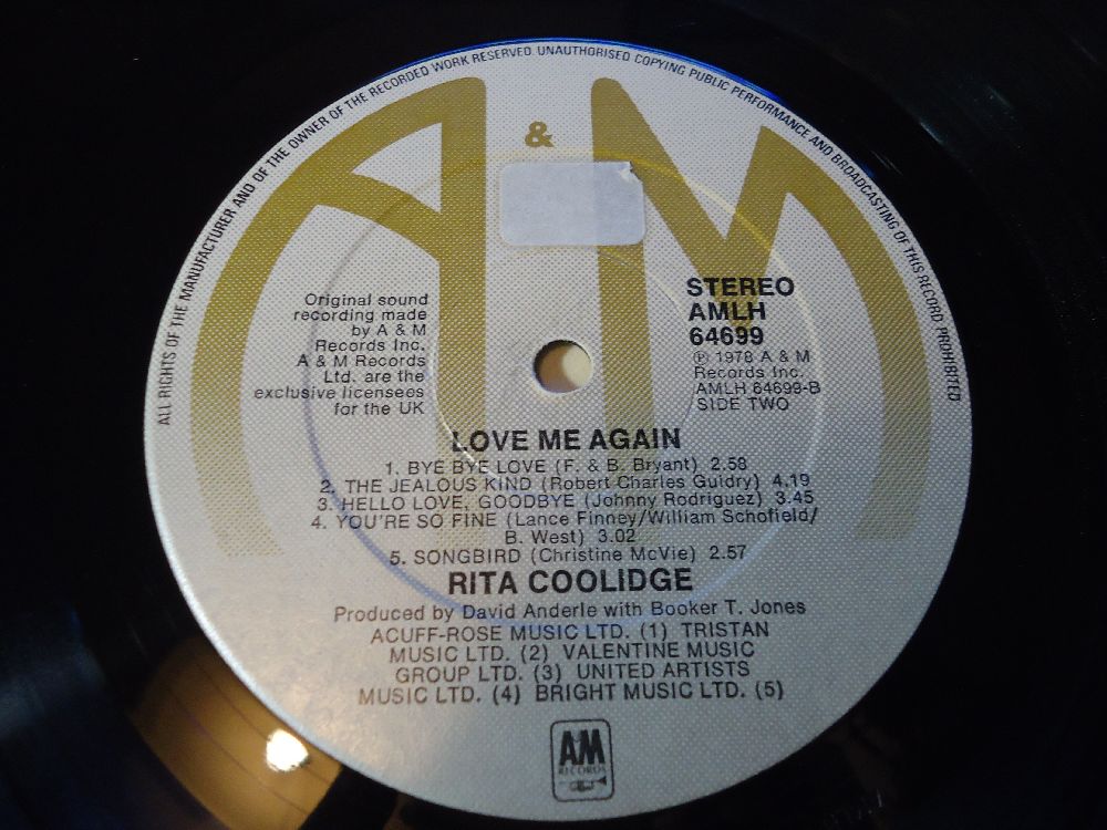 Pop Mzik (Yabanc) Plak Satlk Rita Coolidge - Love me Again Lp Temiz