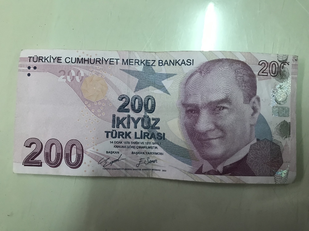 Paralar Trkiye Hatal basm Kat para Satlk Hatal basm 200₺