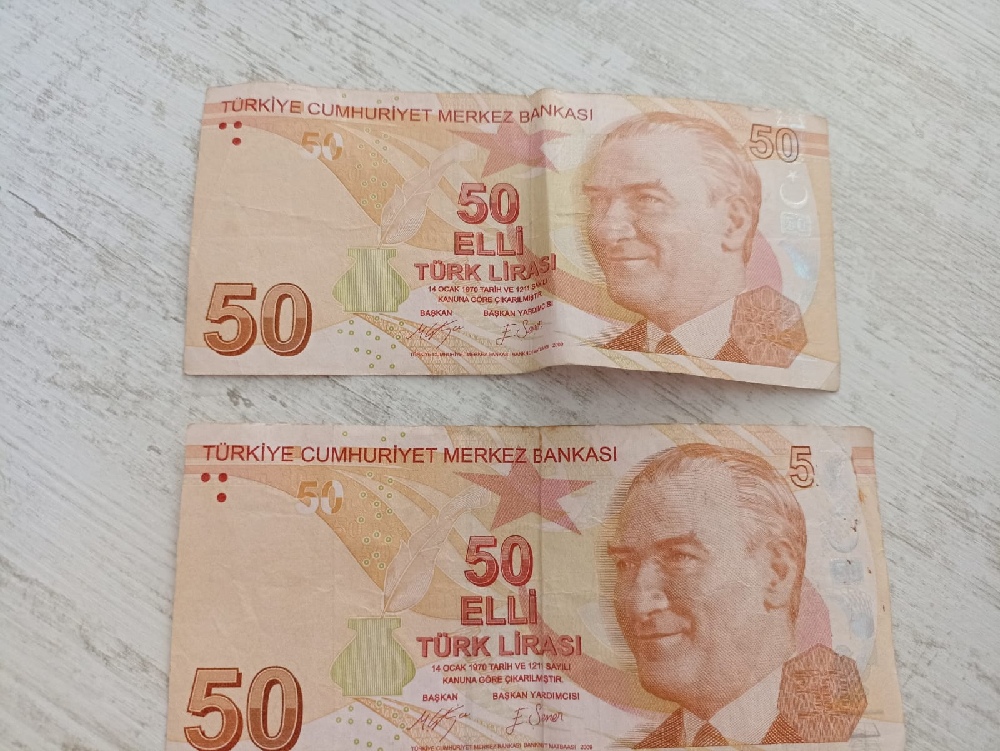 Paralar Trkiye Satlk Hatal 50 tl