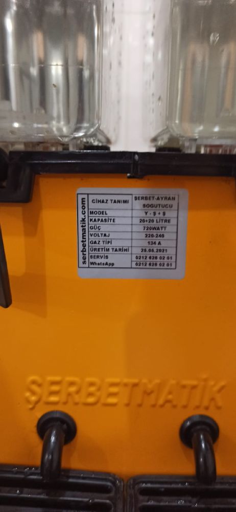 Limonata Makinas, erbetlik Satlk Limonata makinesi 20+20 lt