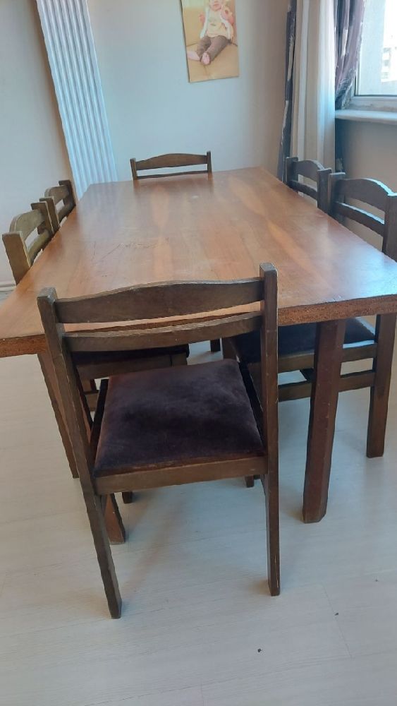 Masa ve Sandalyeler eski mdf Satlk yemek masa takm