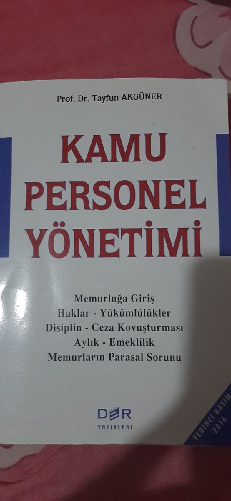 Eitim Kitaplar Kamu Personel Ynetimi Satlk Prof. Dr. Tayfun AKGNER
