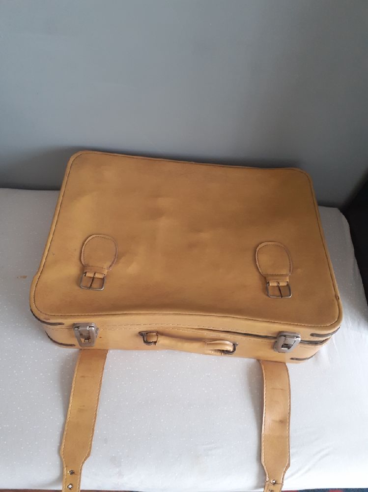 Bavul, Valiz, anta yok deri Satlk nostaljik hardal sars bagul