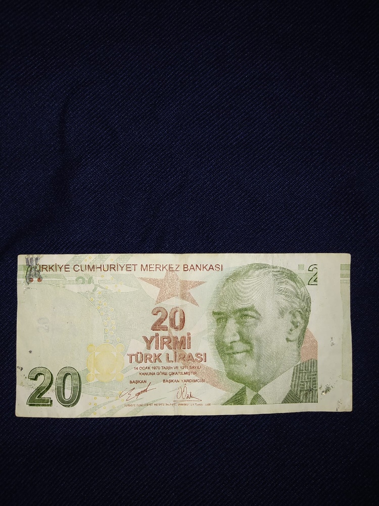Paralar Trkiye Kt para Satlk 20 tl hatal basm