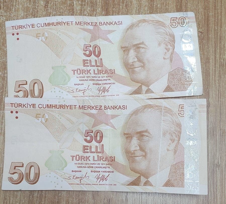 Paralar Turkiye Satlk Basim hatali 50 tl