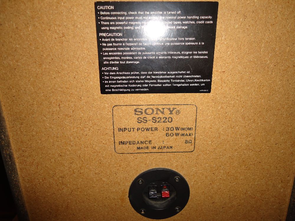 Hoparlr, Anfi ve Ses sistemi Satlk Sony Ss-S220 Kule Hoparlr Ahap 3 Yollu Temiz