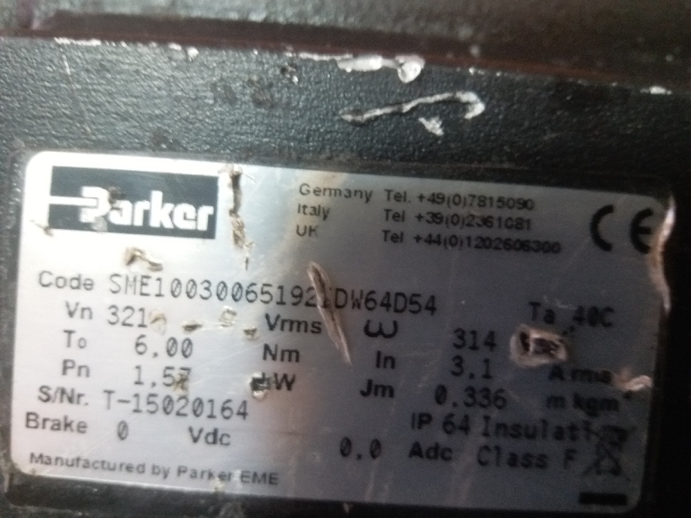Elektrik G Kayna, UPS SERVO MOTOR Satlk Parker-(Sme10030065192Idw64D54)
