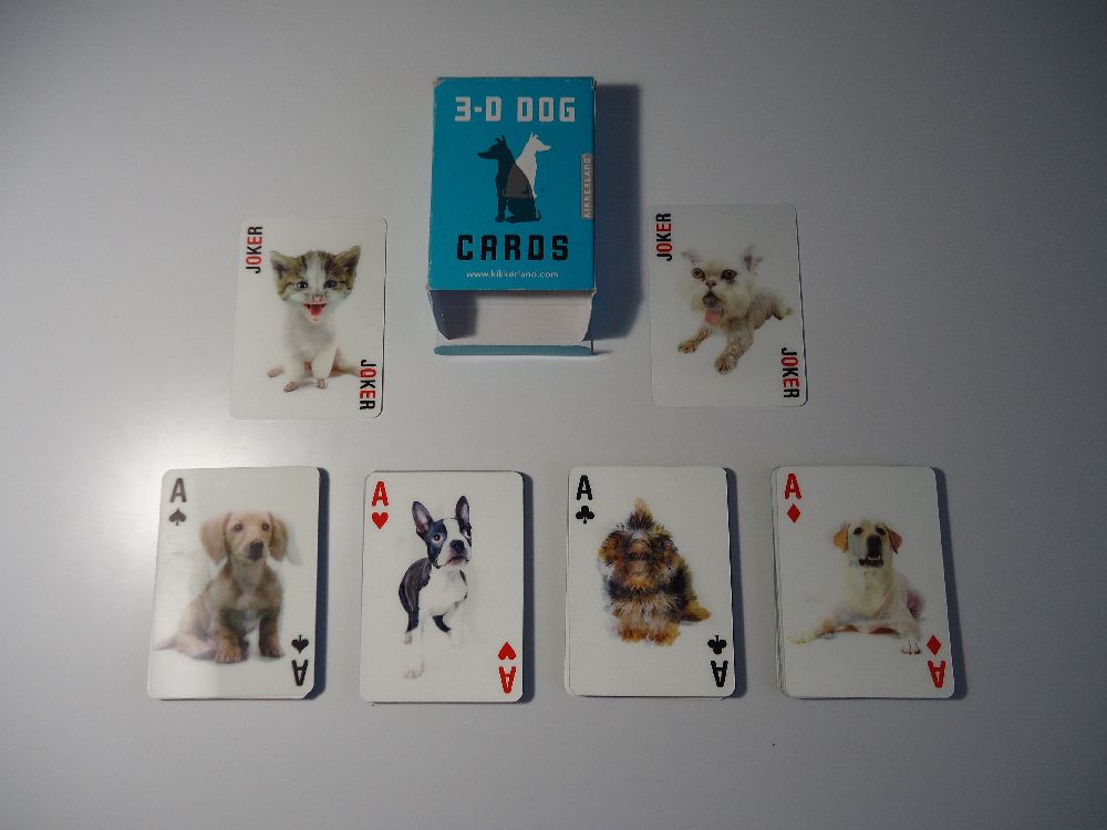 Oyunlar, Oyuncaklar skambil Destesi Satlk 3D Dog Cards Kikkerland Tertemiz Eksiksiz