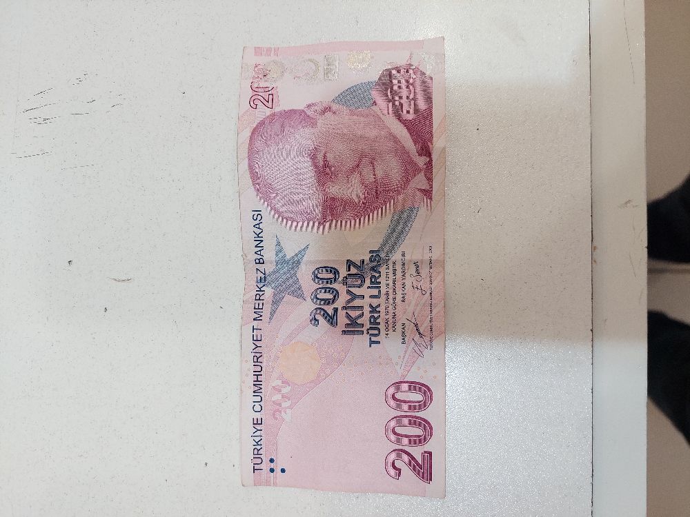 Paralar Trkiye Satlk Hatal Basm 200 Lira
