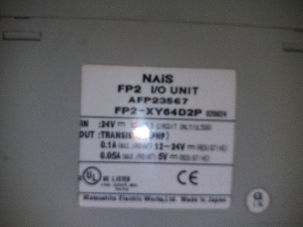 Elektrik G Kayna, UPS PLC Satlk Matsushita Nais-(Fp2-Xy64D2P)